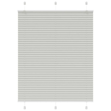 vidaXL Πλισέ περσίδα ανοιχτό γκρι 105x100 cm Πλάτος υφάσματος 104,4 cm