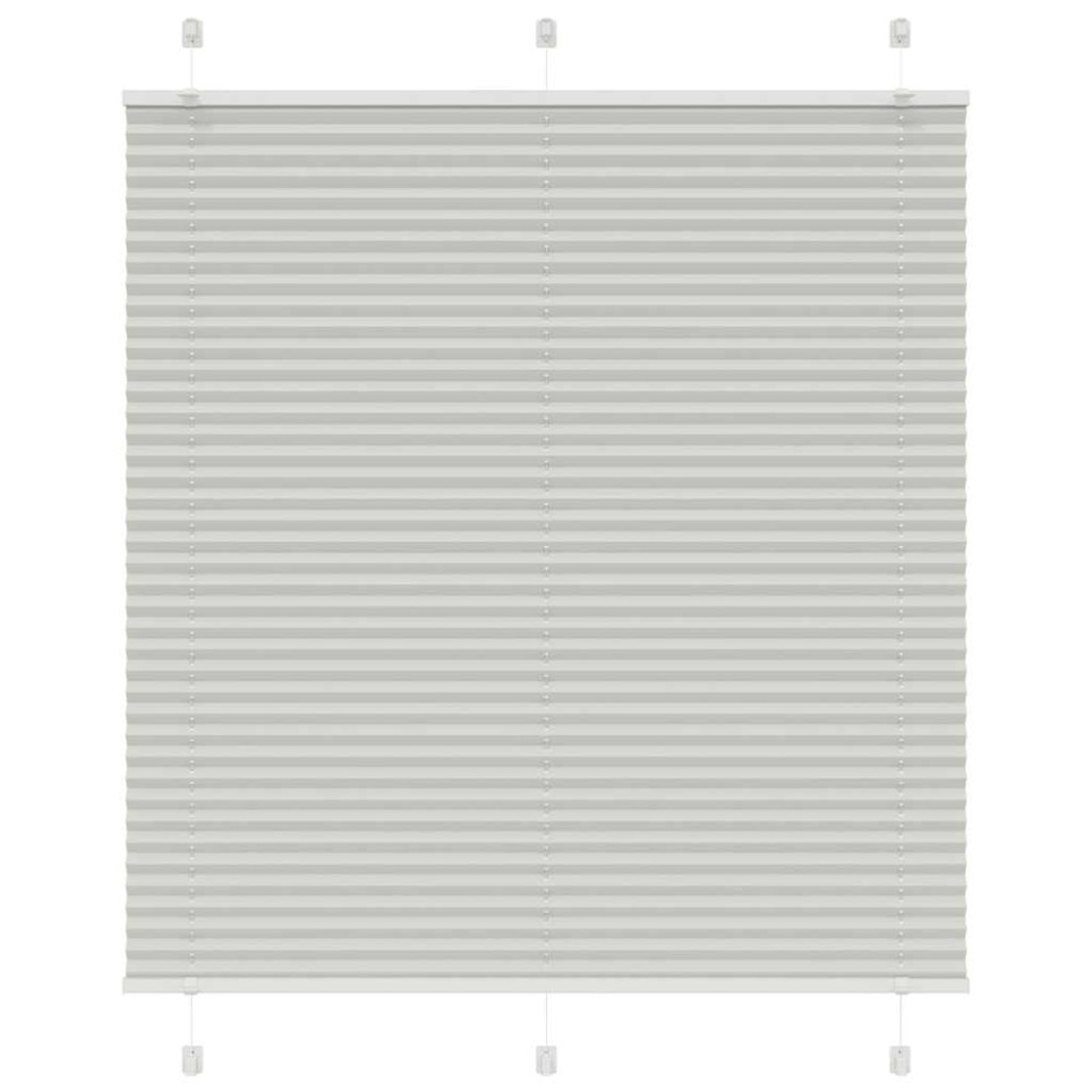vidaXL Πλισέ περσίδα ανοιχτό γκρι 115x100 cm Πλάτος υφάσματος 114,4 cm