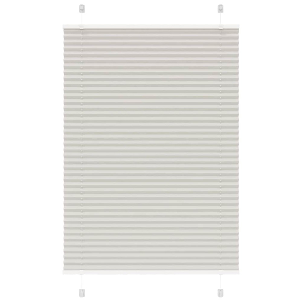 vidaXL Πλισέ περσίδα ανοιχτό γκρι 95x150 cm Πλάτος υφάσματος 94,4 cm