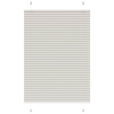vidaXL Πλισέ περσίδα ανοιχτό γκρι 85x150 cm Πλάτος υφάσματος 84,4 cm