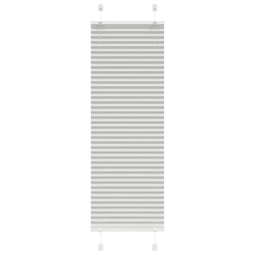 vidaXL Πλισέ περσίδα ανοιχτό γκρι 45x150 cm Πλάτος υφάσματος 44,4 cm