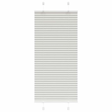 vidaXL Πλισέ περσίδα ανοιχτό γκρι 60x100 cm Πλάτος υφάσματος 59,4 cm