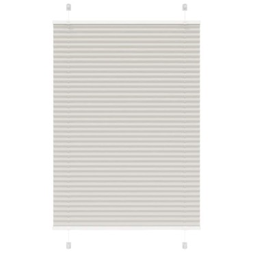 vidaXL Πλισέ περσίδα ανοιχτό γκρι 95x100 cm Πλάτος υφάσματος 94,4 cm
