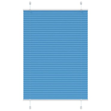 vidaXL Πλισέ περσίδα μπλε 90x150 cm Πλάτος υφάσματος 89,4 cm