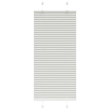 vidaXL Πλισέ περσίδα ανοιχτό γκρι 60x150 cm Πλάτος υφάσματος 59,4 cm