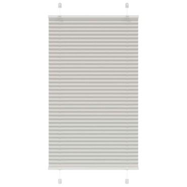 vidaXL Πλισέ περσίδα ανοιχτό γκρι 70x100 cm Πλάτος υφάσματος 69,4 cm