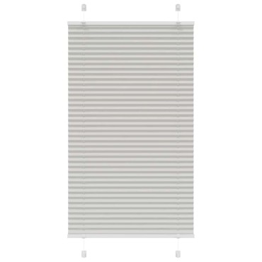 vidaXL Πλισέ περσίδα ανοιχτό γκρι 80x100 cm Πλάτος υφάσματος 79,4 cm