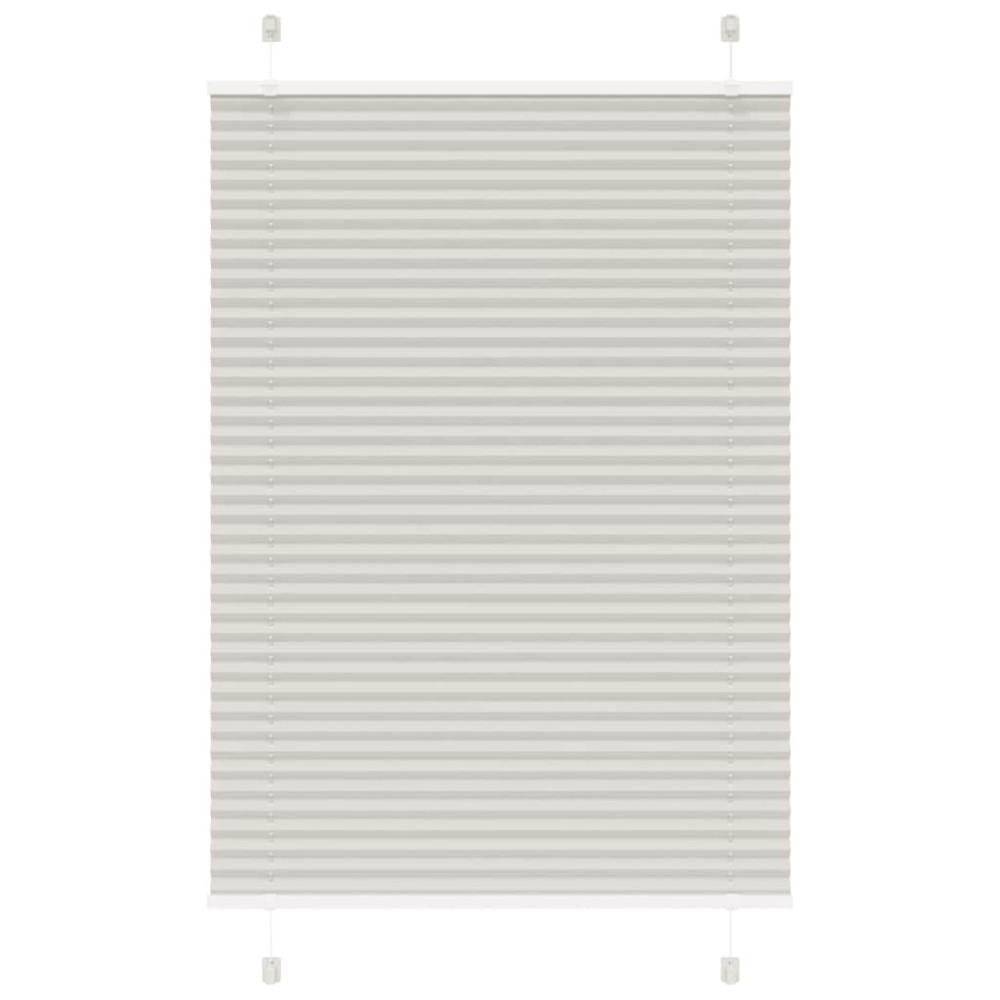 vidaXL Πλισέ περσίδα ανοιχτό γκρι 100x150 cm Πλάτος υφάσματος 99,4 cm