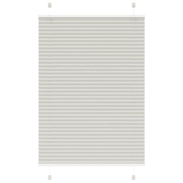 vidaXL Πλισέ περσίδα ανοιχτό γκρι 100x150 cm Πλάτος υφάσματος 99,4 cm