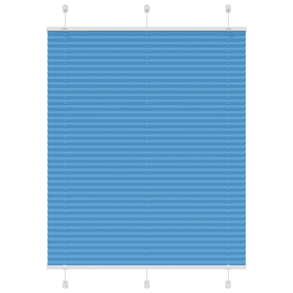 vidaXL Πλισέ περσίδα Μπλε 105x150 cm Πλάτος υφάσματος 104,4 cm