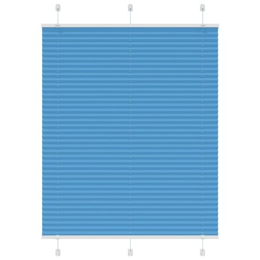 vidaXL Πλισέ περσίδα Μπλε 105x150 cm Πλάτος υφάσματος 104,4 cm