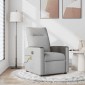 vidaXL καρέκλα ανάκλισης μασάζ Cloud Grey Fabric 50x54cm