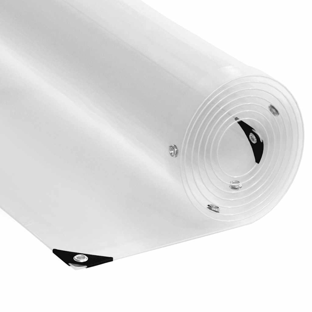 vidaXL Σαφής μουσαμάς με οπές 4x6 m PVC