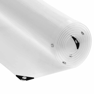 vidaXL Σαφής μουσαμάς με οπές 3x4 μ PVC