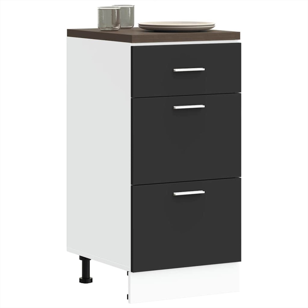 vidaXL Κάτω ντουλάπι Lyon μαύρο 40x46x81,5cm Κατασκευασμένο ξύλο