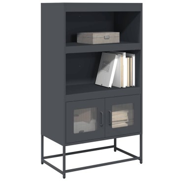 vidaXL Highboard Ανθρακί 68x39x123cm Χάλυβας 1 τεμ.