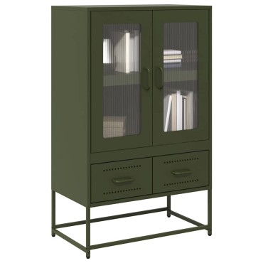 vidaXL Ντουλάπι Πράσινο Λαδί 68x39x111,5cm από Ατσάλι 1 τεμ.