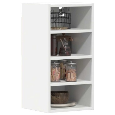 vidaXL κρεμαστό ντουλάπι Riga Λευκό 30x29,5x60cm Ξύλινη κατασκευή 1 τεμ.
