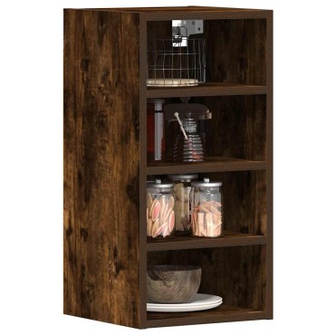 vidaXL κρεμαστό ντουλάπι Riga καπνιστή δρυς 30x29,5x60cm 1 τεμ.