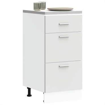 vidaXL Κάτω ντουλάπι Lyon λευκό 40x46x81,5cm Ξύλινο μηχανουργικό ξύλο