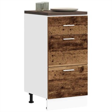 vidaXL Κάτω ντουλάπι Lyon Παλιό ξύλο 40x46x81,5cm Κατασκευασμένο ξύλο