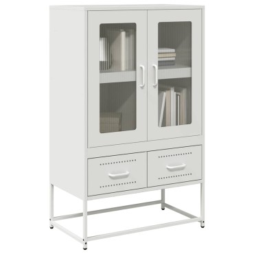 vidaXL Ντουλάπι Λευκό 68x39x111,5cm από Χάλυβα 1 τεμ.