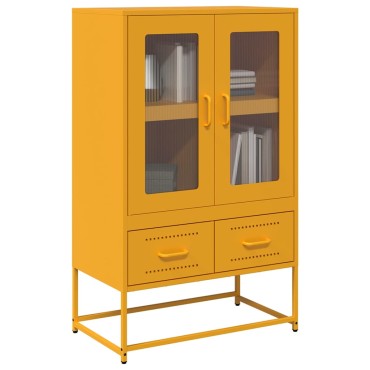 vidaXL Ντουλάπι Μουσταρδί 68x39x111,5cm από Ατσάλι 1 τεμ.