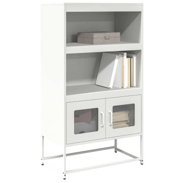 vidaXL Highboard Λευκό 68x39x123cm Ατσάλι 1 τεμ.