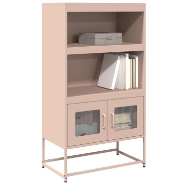 vidaXL Highboard Ροζ 68x39x123cm Ατσάλι 1 τεμ.