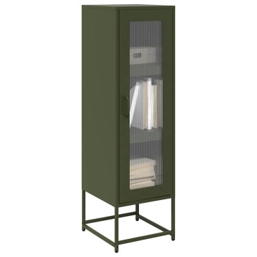 vidaXL Highboard Ελαιοπράσινο 36x39x123cm Ατσάλι ψυχρής έλασης 1 τεμ.