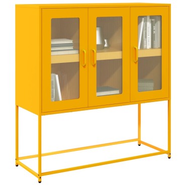 vidaXL Ντουλάπι Μουσταρδί 100,5x39x107cm από Χάλυβα Ψυχρής Έλασης 1 τεμ.