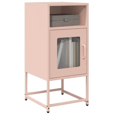 vidaXL Κομοδίνο ροζ 36x39x78cm από χάλυβα ψυχρής έλασης 1 τεμ.