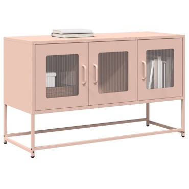 ντουλάπι τηλεόρασης vidaXL Ροζ 100,5x39x60,5cm Ατσάλι ψυχρής έλασης
