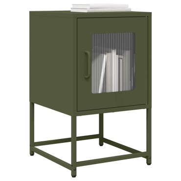 vidaXL Κομοδίνο ντουλάπι Ελαιοπράσινο 36x39x60,5cm 1 τεμ.