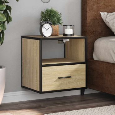 vidaXL Επίτοιχο κομοδίνο Sonoma Oak 40x31x39,5cm 1 τεμ.