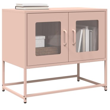 ντουλάπι τηλεόρασης vidaXL Ροζ 68x39x60,5cm Ατσάλι ψυχρής έλασης