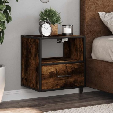 vidaXL Επίτοιχα κομοδίνα 2 τεμ. καπνιστή δρυς 40x31x39,5cm