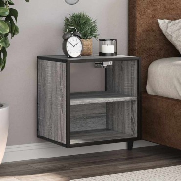 vidaXL Επίτοιχο κομοδίνο Grey Sonoma 40x31x39,5cm 1 τεμ.