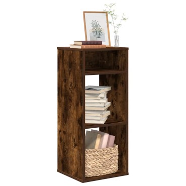 vidaXL Βιβλιοθήκη Καπνιστή Δρυς 34x31x80cm από Επεξεργασμένο Ξύλο 1 τεμ.