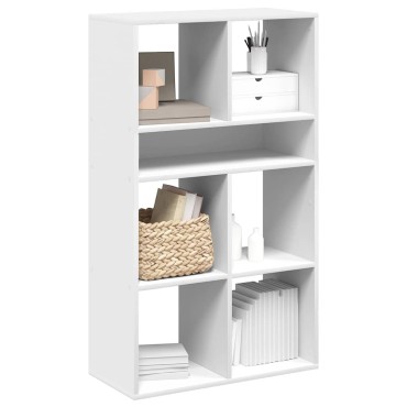 vidaXL Βιβλιοθήκη με 5 Ράφια Λευκή 66x31x112cm Επεξεργασμένο Ξύλο 1 τεμ.