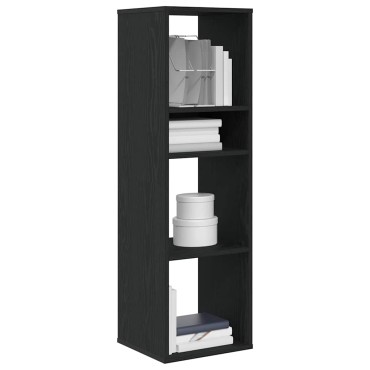 vidaXL Βιβλιοθήκη Μαύρη 34x31x112cm από Επεξεργασμένο Ξύλο 1 τεμ.