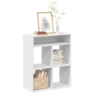 vidaXL Βιβλιοθήκη Λευκή 66x31x80cm από Επεξεργασμένο Ξύλο 1 τεμ.