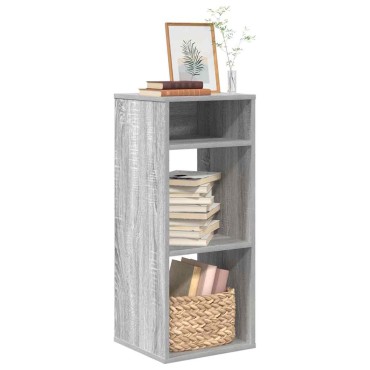 vidaXL Βιβλιοθήκη Γκρι Sonoma 34x31x80cm από Επεξεργασμένο Ξύλο 1 τεμ.