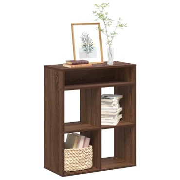 vidaXL Βιβλιοθήκη Καφέ Δρυς 66x31x80cm από Επεξεργασμένο Ξύλο 1 τεμ.