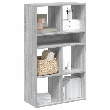 vidaXL Βιβλιοθήκη Γκρι Sonoma 66x31x112cm από Επεξεργασμένο Ξύλο 1 τεμ.