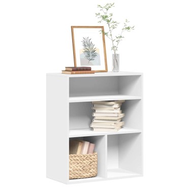 vidaXL Βιβλιοθήκη με 5 Ράφια Λευκή 60x30x71,5cm Επεξεργασμένο Ξύλο 1 τεμ.