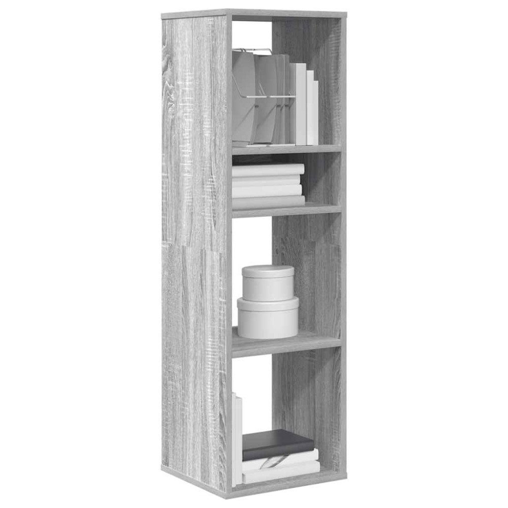 vidaXL Βιβλιοθήκη Γκρι Sonoma 34x31x112cm από Επεξεργασμένο Ξύλο 1 τεμ.