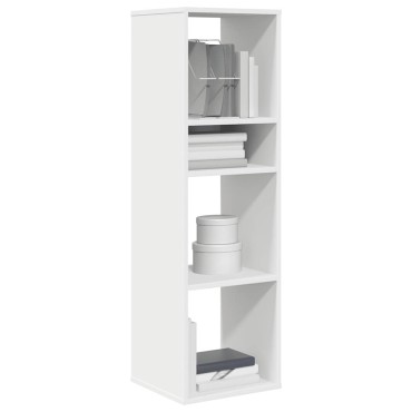 vidaXL Βιβλιοθήκη με 5 Ράφια Λευκή 34x31x112cm Επεξεργασμένο Ξύλο 1 τεμ.