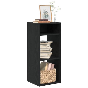 vidaXL Βιβλιοθήκη με 5 Ράφια Μαύρη 34x31x80cm Επεξεργασμένο Ξύλο 1 τεμ.