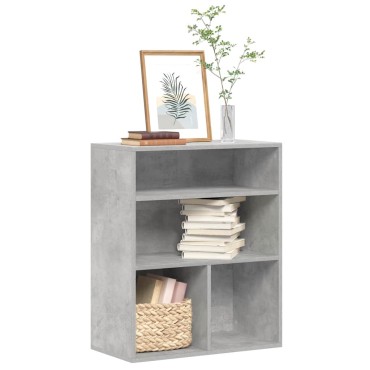 vidaXL Βιβλιοθήκη Γκρι του Σκυροδέματος 60x30x71,5cm Επεξ. Ξύλο 1 τεμ.